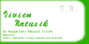 vivien matusik business card